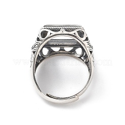 Flower 925 Sterling Silver Adjustable Ring Components&nbsp;STER-C011-11AS