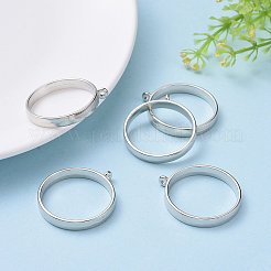 合金空枠ペンダント  UVレジンDIY用  エポキシ樹脂  プレスジュエリー  丸いリング  プラチナ  32.5x28.5x4.5mm  穴：2mm  内径：25mm&nbsp;PALLOY-YW0001-09P