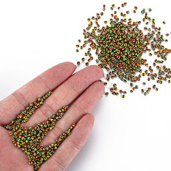 12/0 ガラスシードビーズ  レッドオレンジ  2mm  穴：0.8mm&nbsp;SEED-S005-6