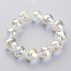 Electroplate Glass Bead Strands&nbsp;EGLA-J140-FR02-20mm