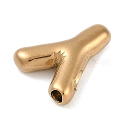 イオンプレーティング（IP）304ステンレスペンダント  18KGP本金メッキ  文字y  18x15.5x4.5mm  穴：2mm&nbsp;STAS-K256-25Y-G