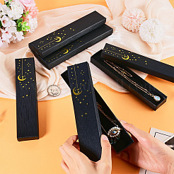 Gold Stamping Moon Printed Cardboard Paper Jewelry Necklace Packaging Boxes&nbsp;CON-TAC0071-004A
