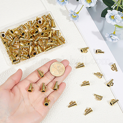 チベット風アロイペンダント90個  トランペット  アンティーク黄金  11x15mm&nbsp;FIND-PH0059-63