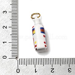 304ステンレススチールペンダントの印刷  ボトル  23x7.5mm  丸カン：6x1ミリ  内径：4mm&nbsp;STAS-K304-07A-G