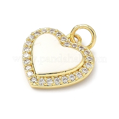 Brass Micro Pave Clear Cubic Zirconia Pendants&nbsp;LS-KK-H255-08G-01
