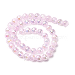 Plating Natural Selenite Beads Strands&nbsp;G-G120-A01-03-01