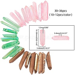 Electroplated Natural Quartz Crystal Bead Strands&nbsp;G-AR0001-01