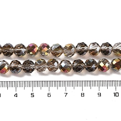 Half Golden Plated Electroplate Beads Strands&nbsp;EGLA-H104-08A-HP02