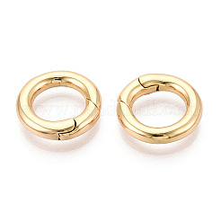 Brass Spring Gate Rings&nbsp;KK-T078-20G-03