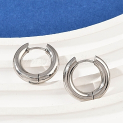 202ステンレススチール研磨フープピアス  316サージカルステンレスピン  ステンレス鋼色  20x5mm  ピン：1mm&nbsp;EJEW-M106-02P-08