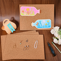 コルク断熱材  コースター用  壁飾り  パーティーとDIYのクラフト用品  バリーウッド  290x215x5mm  約4個/セット&nbsp;DIY-WH0496-94