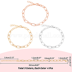 Alloy Paperclip Chain Bracelets&nbsp;BJEW-NB0001-02-RS