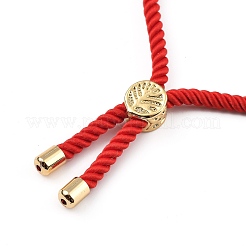 Adjustable Nylon Twisted Cord Slider Bracelets&nbsp;BJEW-JB05322-01