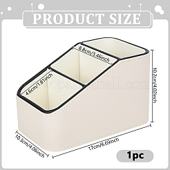 3-Grid Imitation Leather Desktop Storage Boxes&nbsp;CON-WH0095-233A
