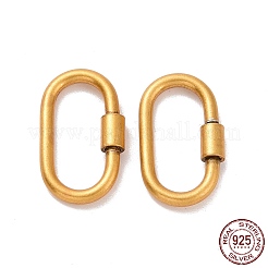 スターリングシルバーのロッキングカラビナ925個  クイックリンク  オーバル  アンティーク黄金  15x9x1.5mm  内径：12x5mm&nbsp;STER-D036-14AG