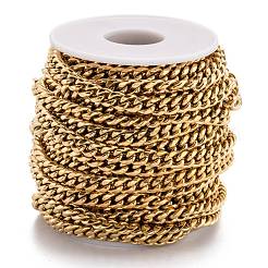 304 Stainless Steel Cuban Link Chain&nbsp;STAS-B019-02A-G