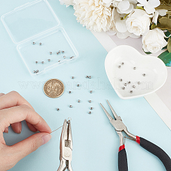 40Pcs 303 Stainless Steel Crimp Beads&nbsp;STAS-UN0056-73
