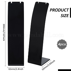 アクリルネックレスディスプレイスタンド  長方形  ブラック  6.1x5.2x20cm&nbsp;NDIS-WH0003-015B