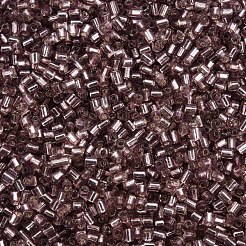 ガラス竹ビーズ  銀並ぶ  アザミ  1.8~2.2x1.8~2mm  穴：0.8~0.9mm  約15000個/ポンド&nbsp;SEED-S032-08A-56