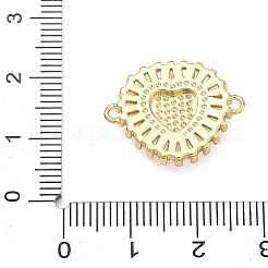 Brass Pave Clear Cubic Zirconia Connector Charms&nbsp;KK-A293-12G-01