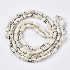 Dyed Natural Wooden Beads Strands&nbsp;WOOD-T025-008-LF