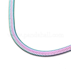 304 Stainless Steel Flat Snake Chain Necklace for Men Women&nbsp;NJEW-E093-02MC-03