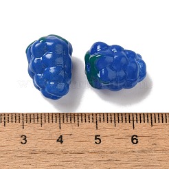 手作りランプワークビーズ連売り  ブドウ  藤紫色  17x12~13x12~13mm  穴：1.2~1.4mm  約20個/連  13.39''（34センチメートル）&nbsp;LAMP-G162-05B