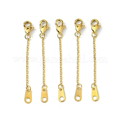 ステンレスアジャスターチェーン  カニカンとカーブチェーン付き  ゴールドカラー  35x1mm&nbsp;FIND-FWH0077-03A-02
