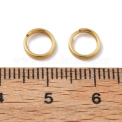 304ステンレススプリットリング  イオンプレーティング（ip）  18KGP本金メッキ  7x1.5mm  内径：5mm  約200個/セット&nbsp;STAS-M118-01G-7mm