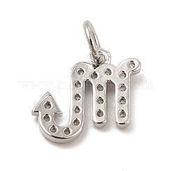 Brass Micro Pave Cubic Zirconia Charms&nbsp;KK-E077-02P-10