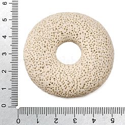Natural Lava Rock Disc Big Pendants&nbsp;G-M203-07-01