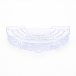 ポリプロピレン（pp）ビーズ収納容器  半円  透明  90x145x22mm  穴：10x21mm&nbsp;CON-N011-015
