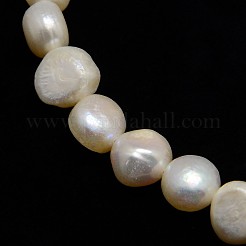 Natural Cultured Freshwater Pearl Beads Strands&nbsp;X-PEAR-L001-A-01