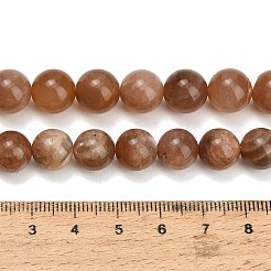 天然石サンストーンビーズ連売り  スムーズなラウンド  グレードB  10mm  穴：0.8mm  約38~39個/連  15.16~15.55''（38.5~39.5センチメートル）&nbsp;GG-CBA15F7-10mm