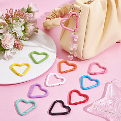 20Pccs 10 Colors Aluminium Alloy Spring Gate Rings&nbsp;FIND-UN0010-07