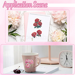 2Rolls 2 Colors Flower Pattern Planner Stickers PET Adhesive Tape&nbsp;DIY-CN0001-42B