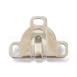 （訳あり商品：黄ばみ）  真鍮製マンテル  銀  トグル：13x16.5x3mm  穴：3x2mm  バー：18x6x2mm  穴：4x2mm&nbsp;KK-XCP0001-34S