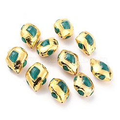 キャッツアイビーズ  ゴールデントーンの真鍮製のファインディグ  菱形  ミックスカラー  25~29x20~24x13~14.5mm  穴：1.2~2mm&nbsp;CE-B002-04G