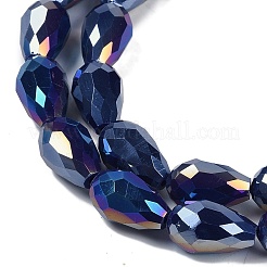 Opaque Solid Color Electroplate Glass Beads Strands&nbsp;LS-EGLA-N013-P6mm-B03
