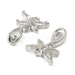 Brass Micro Pave Cubic Zirconia Pendants&nbsp;LS-KK-C107-18A-P
