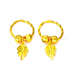Leaf Brass & Alloy Hoop Earrings&nbsp;FS-WGCAE28-01