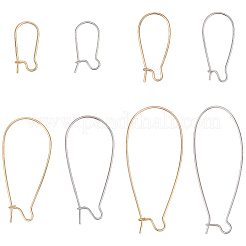 80Pcs 8 Styles Brass Hoop Earring Findings&nbsp;FIND-BBC0004-67
