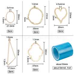 Alloy Open Back Bezel Pendants&nbsp;DIY-OC0003-94