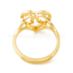 Real 18K Gold Plated Brass Alphabet Adjustable Rings&nbsp;RJEW-M139-18K
