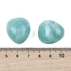 不透明なアクリルビーズ  三角形  T-掘削  ツートン  ダークシアン  23.5~24x21.5x15.5mm  穴：3mm  約105個/500g&nbsp;OACR-Z036-01B-05
