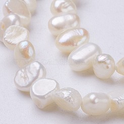 天然養殖淡水パールビーズ連売り  チップ  フローラルホワイト  4~6x3~4x2~3mm  穴：0.2mm  約90~92個/連  14.2インチ&nbsp;PEAR-P002-44