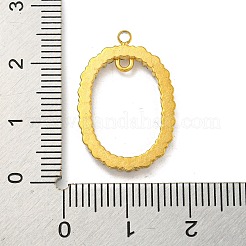 金メッキ 304 ステンレススチール リンク コネクタ チャーム  ラインストーン付き  オーバル  クリスタル  23.5x15.5x2.5mm  穴：1.4mm＆1.6mm&nbsp;STAS-K273-05G-01