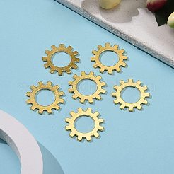 チベットスタイルの合金スチームパンクペンダント  カドミウムフリー＆鉛フリー  ホイールギヤ  アンティーク黄金  25x1mm&nbsp;TIBEP-A115032-AG-LF
