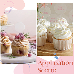 30Pcs Round Acrylic Cake Toppers&nbsp;OFST-SC0001-01