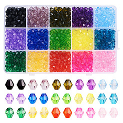 900Pcs 15 Colors Transparent Acrylic Beads&nbsp;TACR-TA0001-46